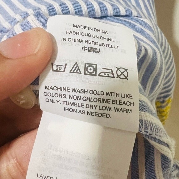 NWT J. Crew Striped Pineapple Embroidered Side-Tie Top Style# J6099 Women's Sz 6 - Picture 10 of 11